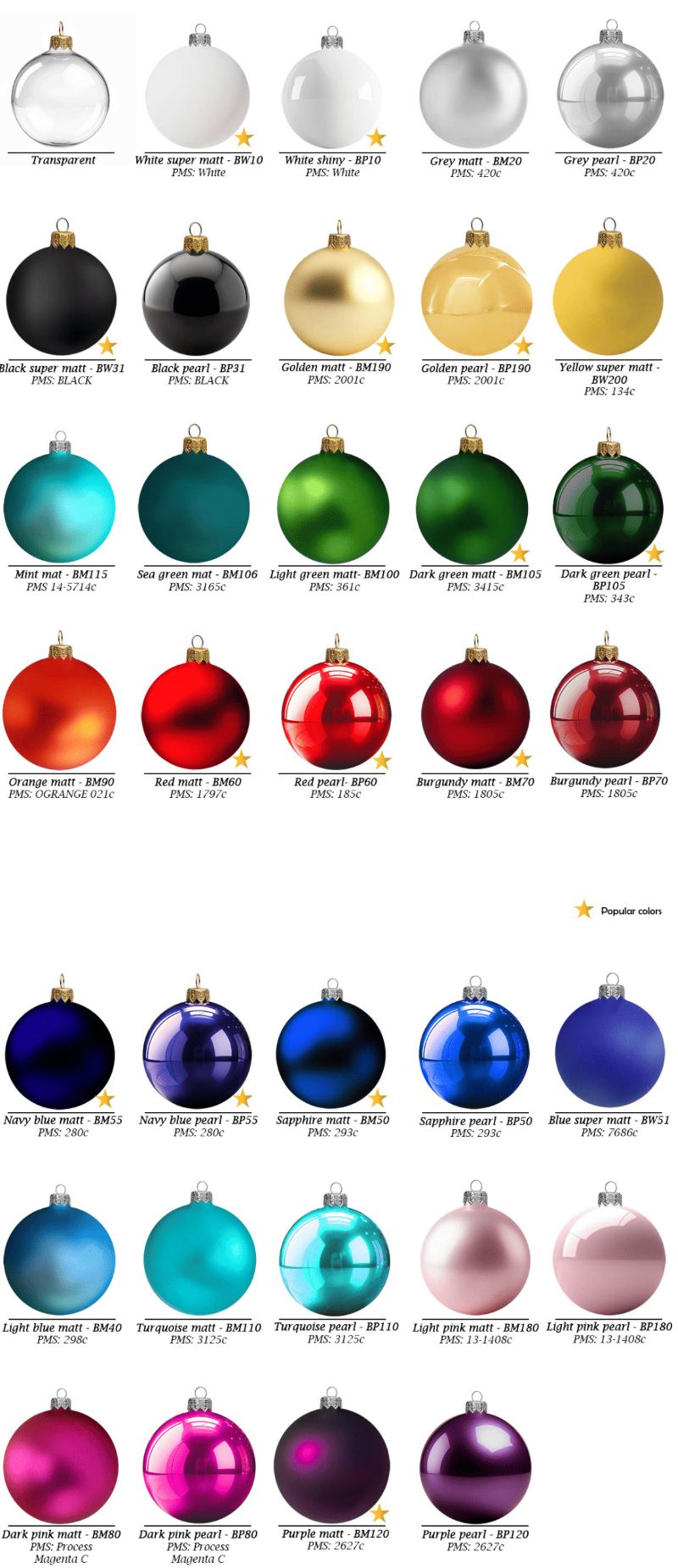 colores bolas de Navidad personalizadas